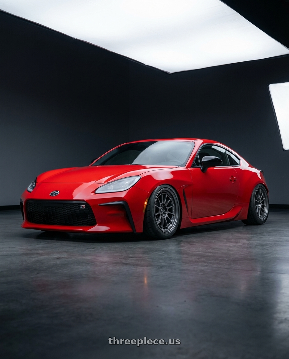 2025 Toyota gr86 premium, red with Enkei NT03+M 5x100 18x9.5+40 Gunmetal wheels