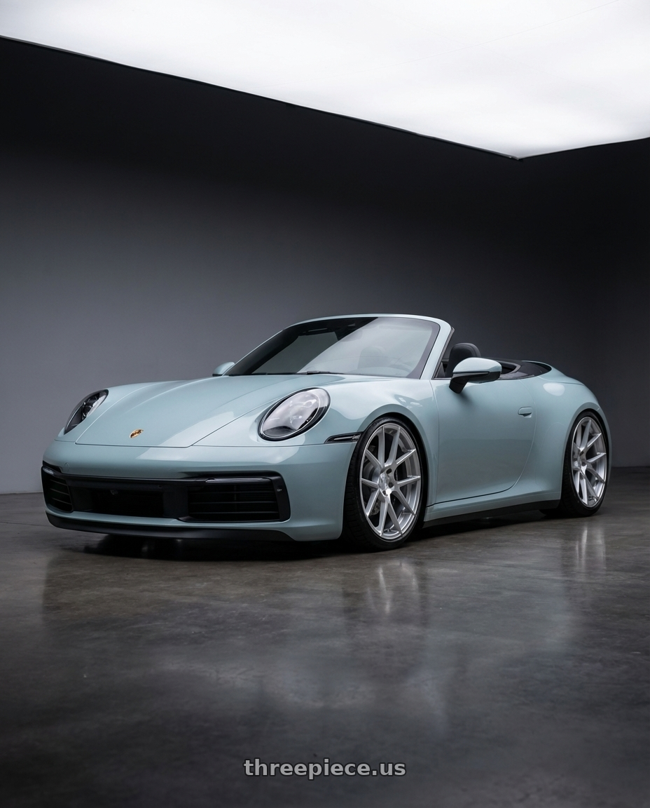 2024 Porsche 911 992 with Avant Garde Wheels M510 5X130 20x10 +40 Satin Silver wheels