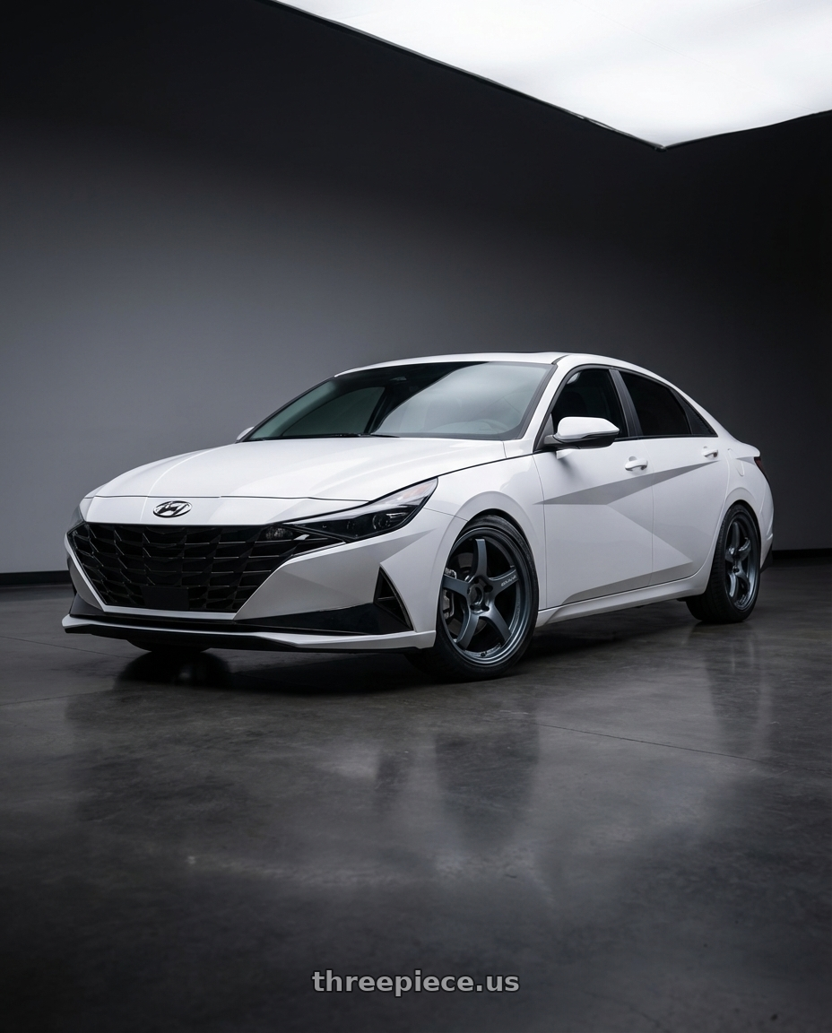 2024 Hyundai Elantra N with Gram Lights 57CR 5x114.3 19x9.5+25 Gunblue II wheels