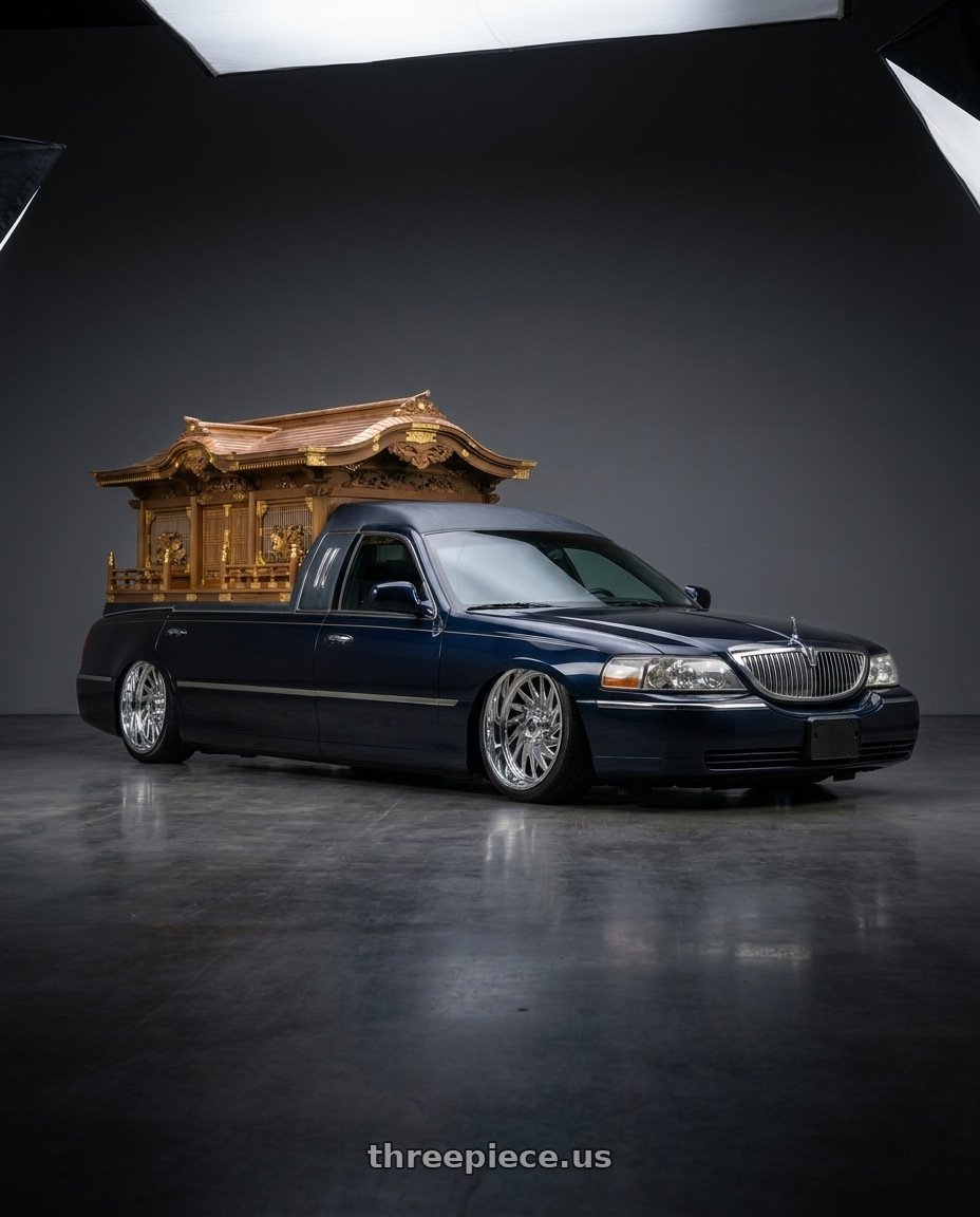 1997 Lincoln town car miyagata hearse with Fuel Forged FF110 8x180 20x9 +0 POLISHED wheels