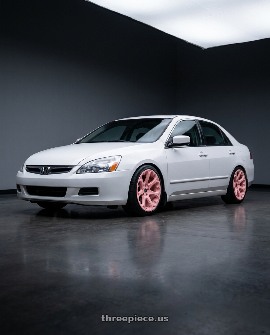 2007 Honda accord with Heritage Wheel KOKORO 5x110 18x9.5 +38 Pink wheels
