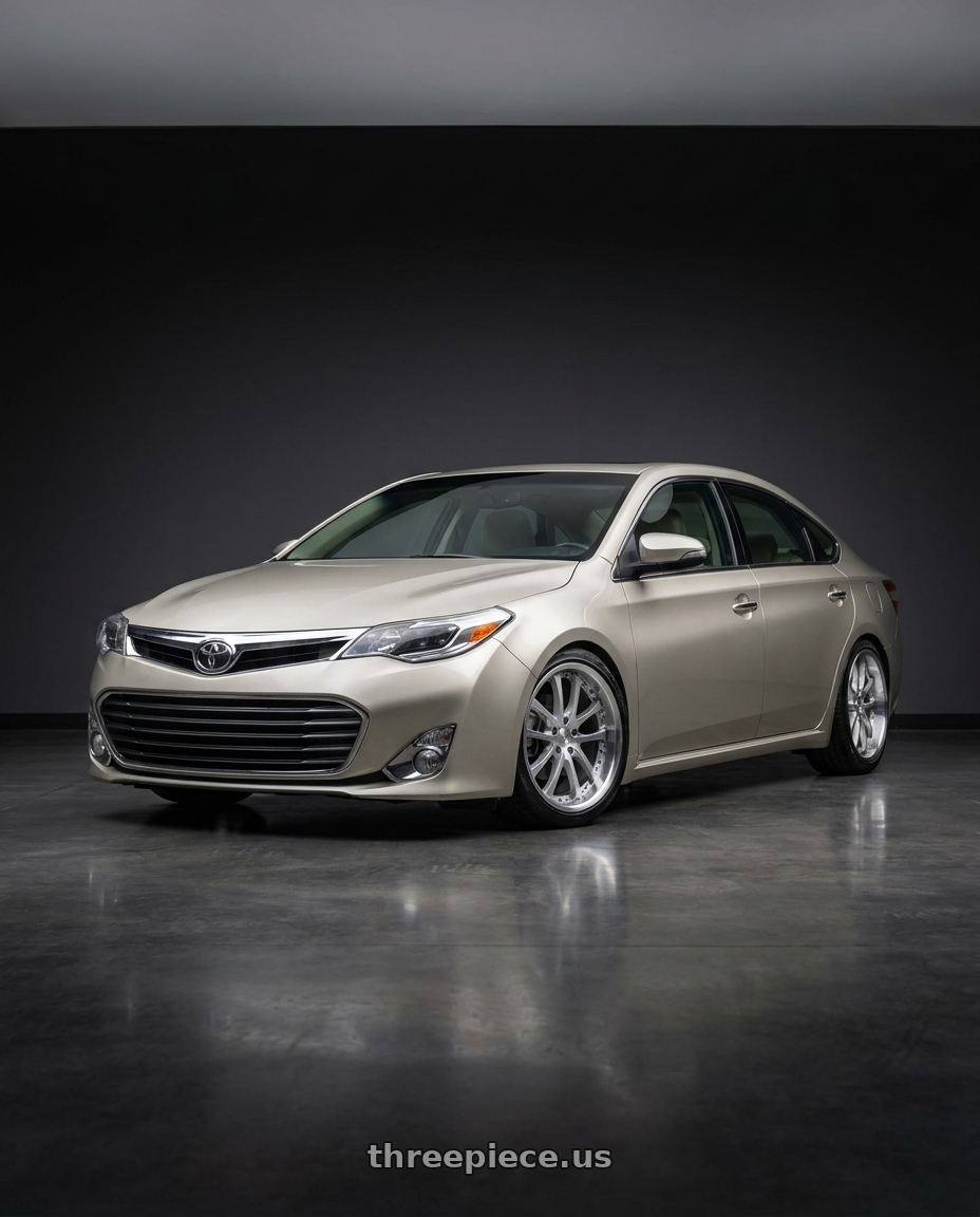 2013 toyota avalon with Vors AR5 5x114.3 19x9.5 +35 Silver Machine Face Lip Chrome Rivet wheels