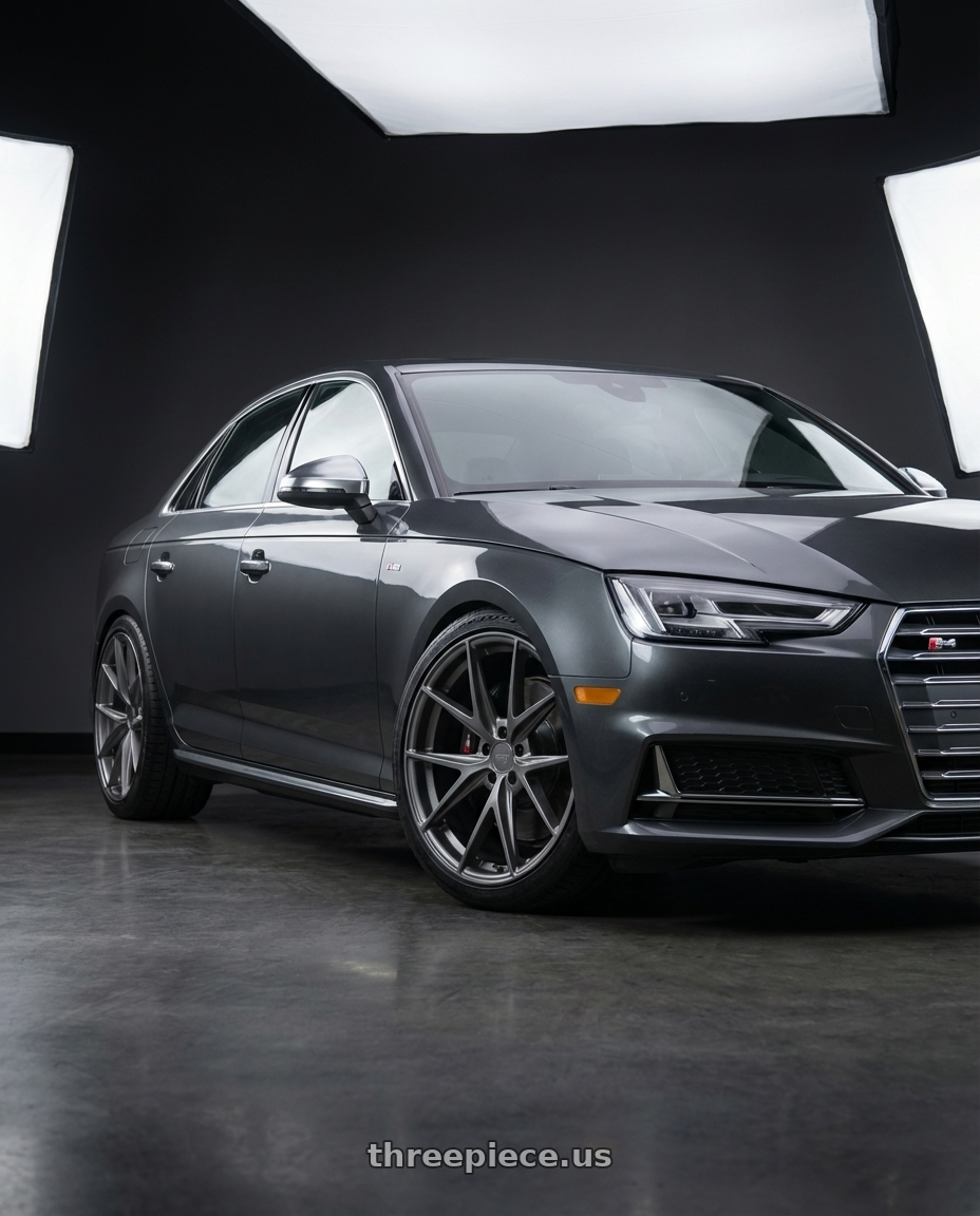 2015 Audi S4 B8.5 with Niche 1PC M116 MISANO 5X112 19X9.5 +50 MATTE GUN METAL wheels