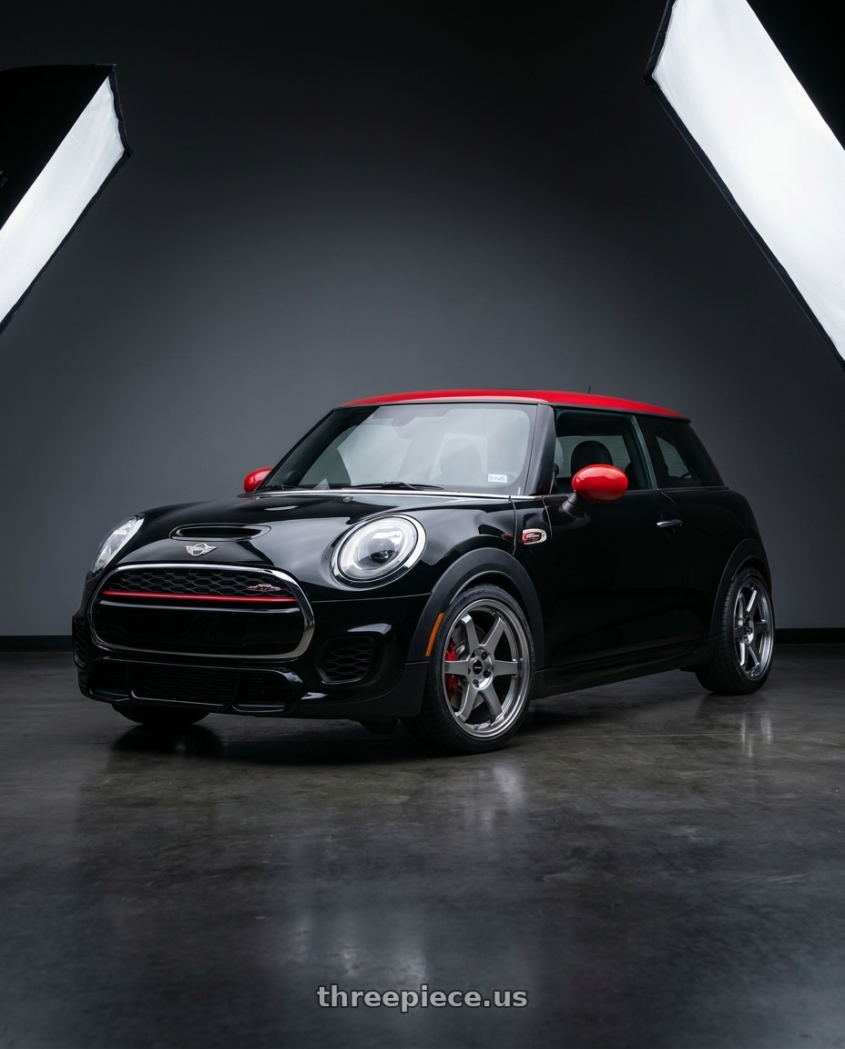 2017 mini John cooper works with Vors TR37 5x112 18x8.5  +35 Hyper Black wheels