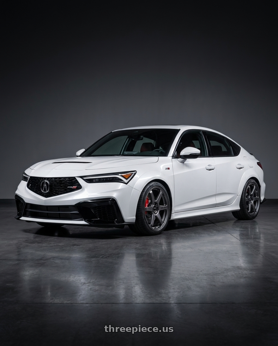 2025 Acura Integra Type S with Enkei T6R 5x120 18x9.5+45 Gloss Gunmetal wheels