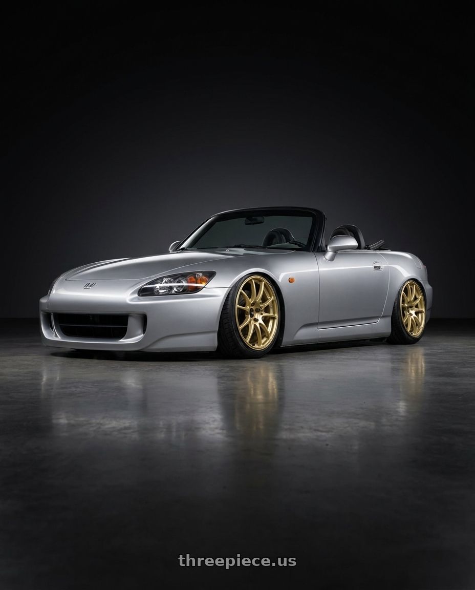 2009 Honda S2000 with Advan RCIII 5x114.3 18x7.5+45 Gold wheels