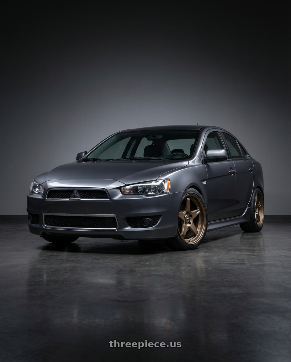 2014 Mitsubishi Lancer Ralliart with ESR Wheels APEX SERIES AP5 5x114.3 18x8.5 +30 Matte Bronze wheels