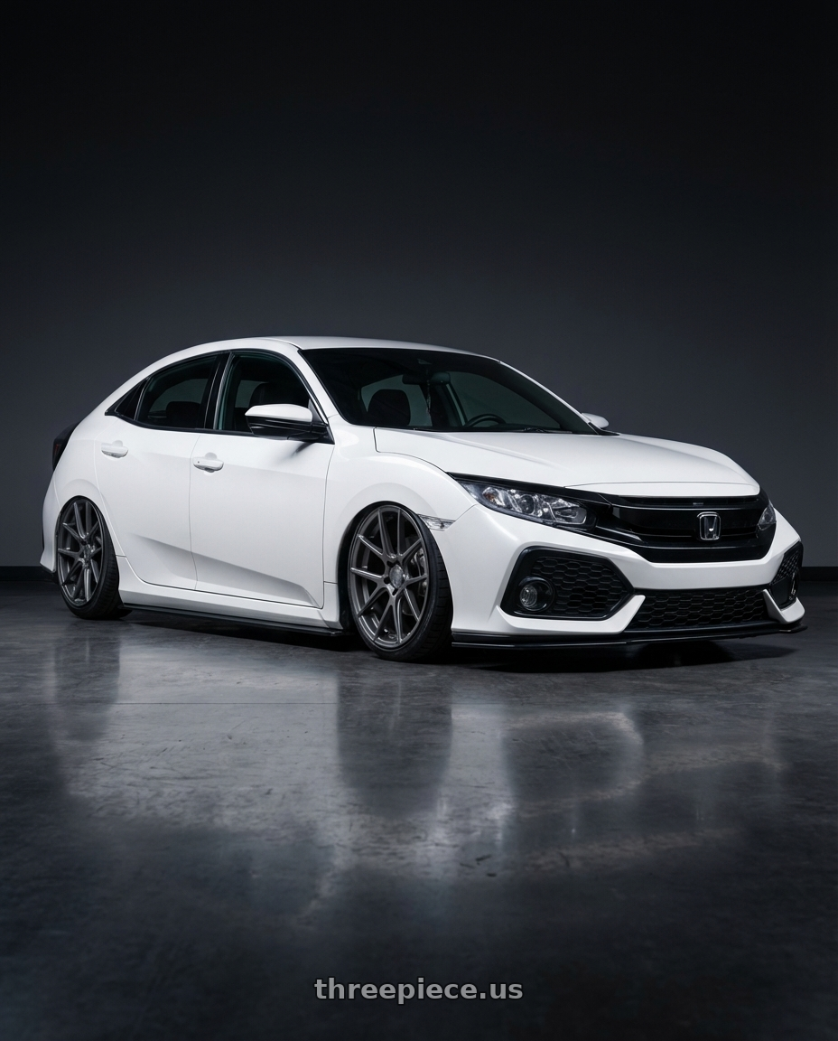 2024 Honda Civic with Avant Garde Wheels M510 5X114.3 19x9.5 +40 Dolphin Grey wheels