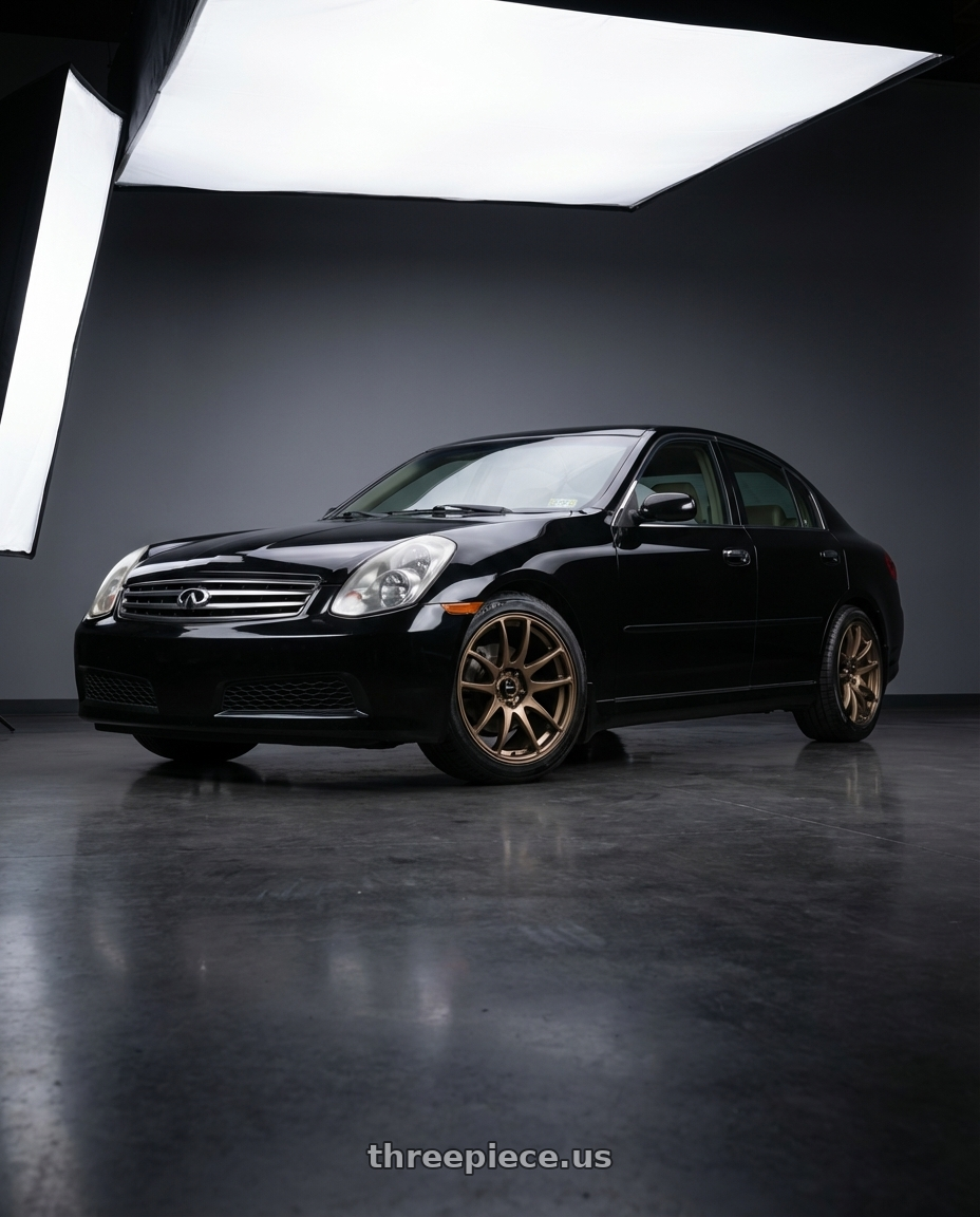 2005 Infiniti G35x with Vors TR4 5x114.3 17x9 +30 Bronze wheels