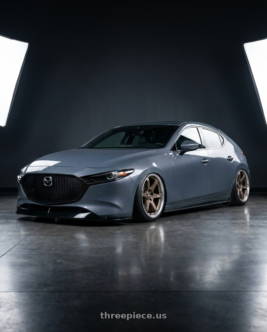 2023 Mazda Mazda3 Turbo with ESR Wheels APEX SERIES AP6 5x114.3 18x9.5 +22 Matte Bronze wheels
