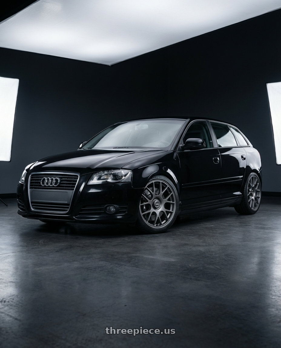 2012 Audi A3 8P with fifteen52 APEX 5x112 / 5x120 18x8.5 +35 FROSTED GRAPHITE (SATIN GREY) wheels