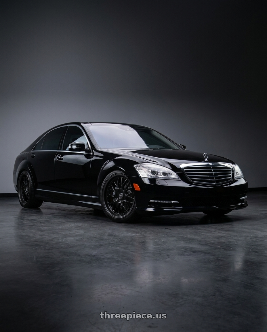 2010 Mercedes-Benz s550 with Vors LP1 5x115 18x8.5  +35 All Matte Black wheels