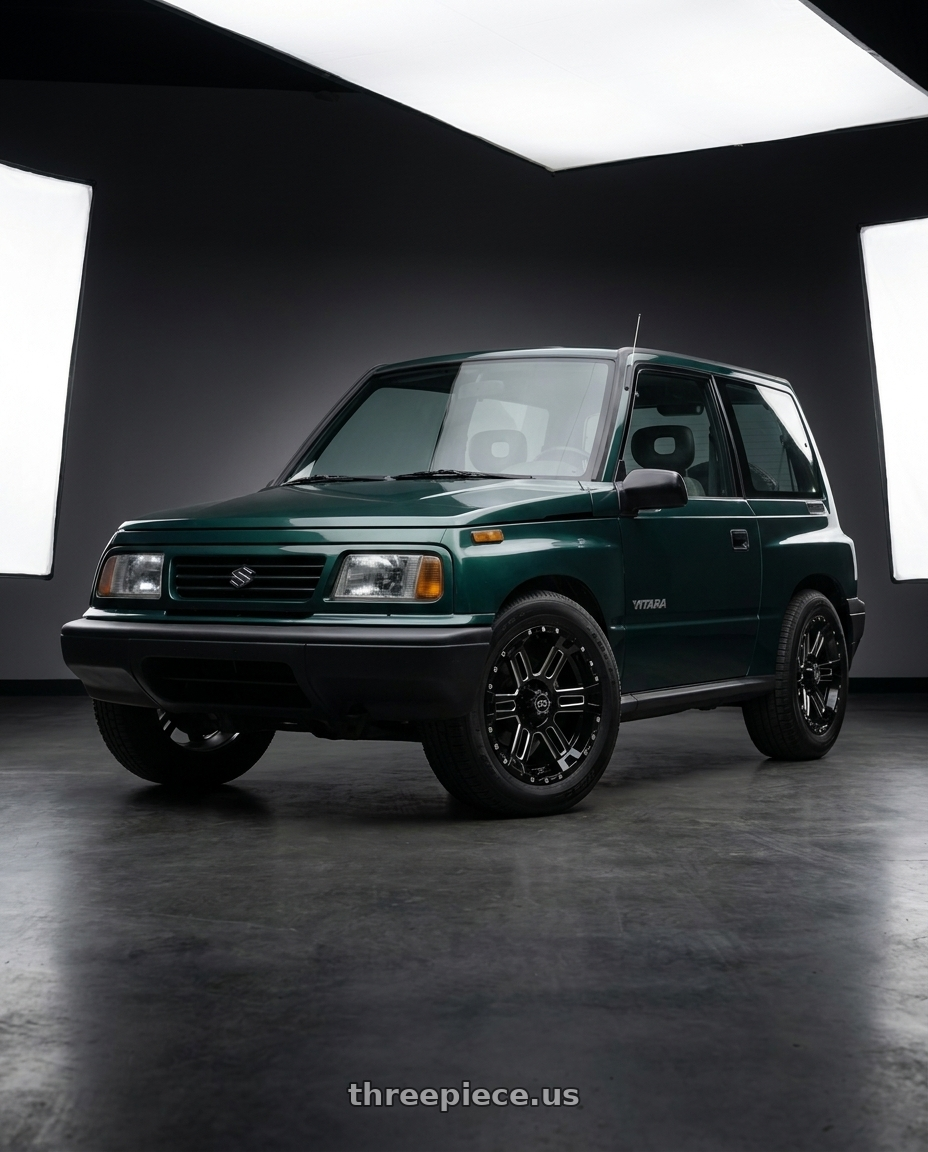 1997 Suzuki Vitara with Enkei Commander 5x127 18x8.5+20 Black Machined wheels