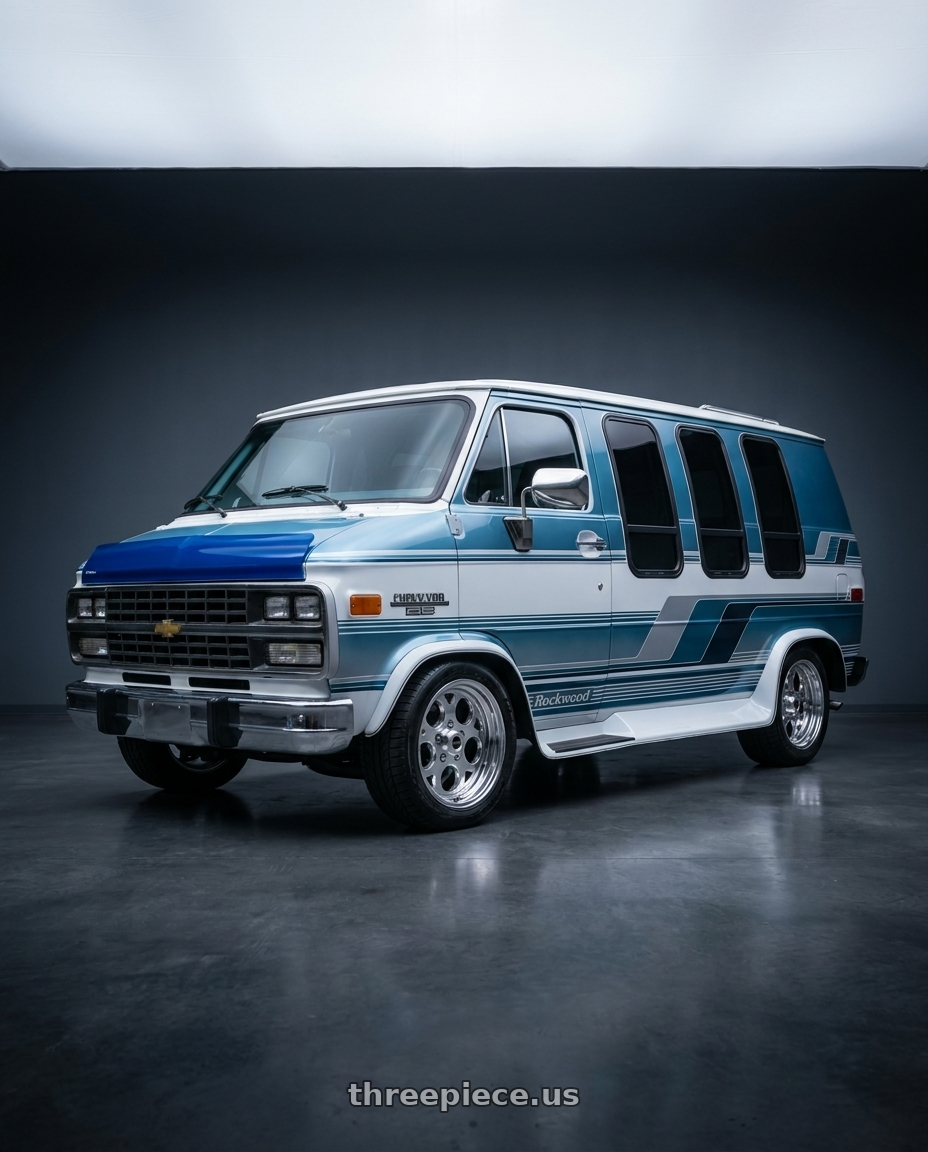 1992 Chevrolet G20 with Vision American-Muscle 561 Sport Mag 5x127 15x8+0 Polished wheels