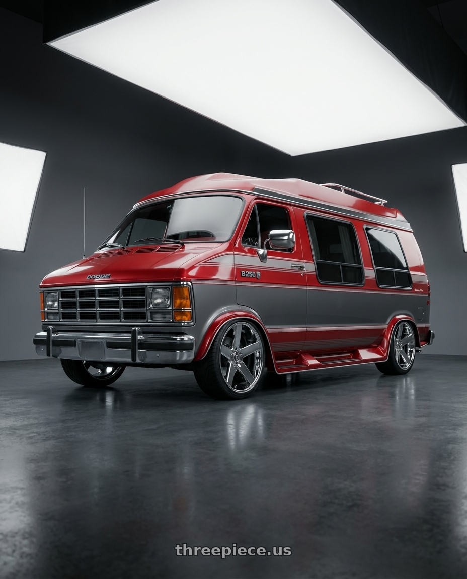 1990 dodge ram b250 with DUB 1PC S115 BALLER 6X139.7 30X10 +30 CHROME PLATED wheels