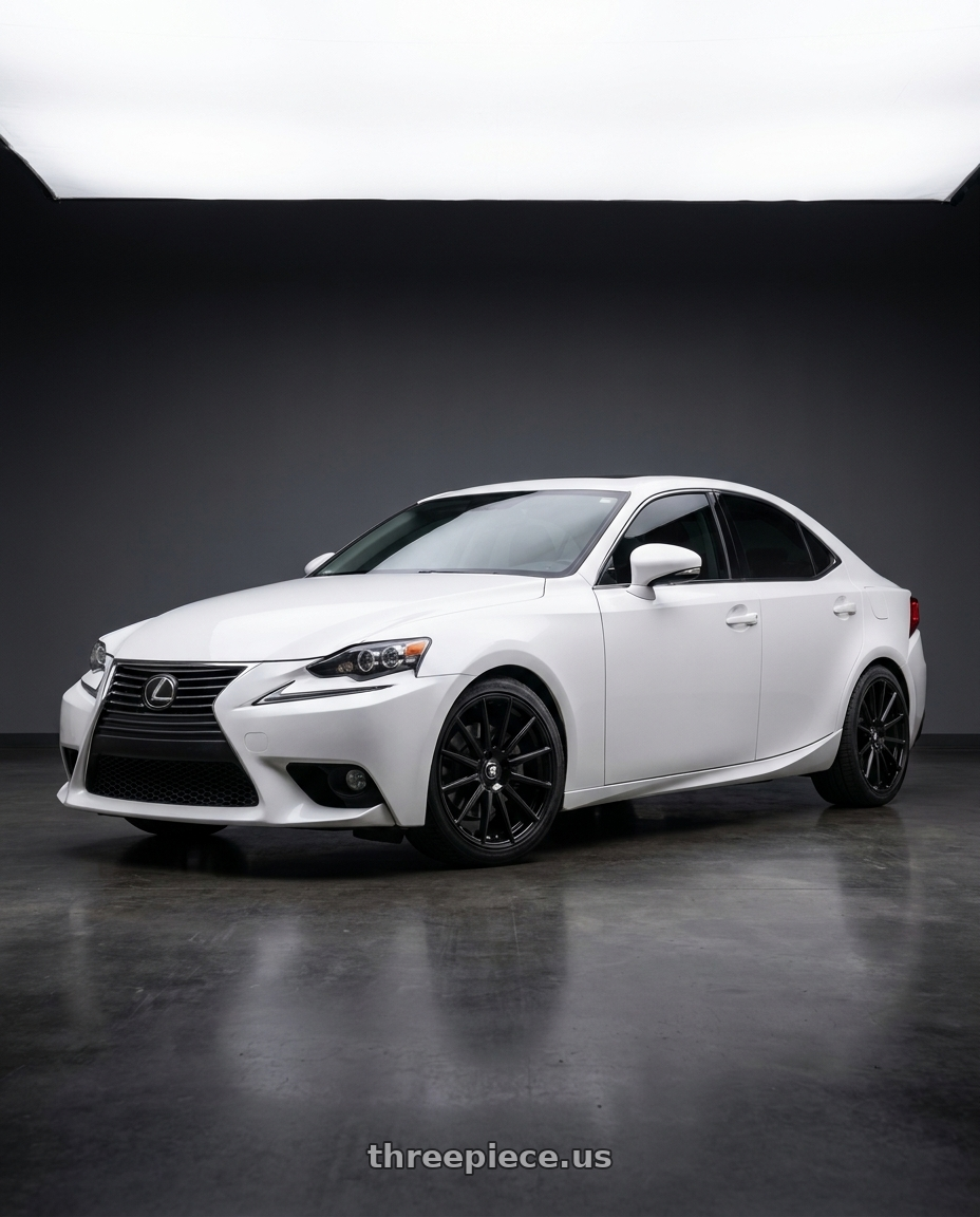 2014 Lexus is250 awd with TOUREN TR92 3292 5x114.3 18x8 +35 GLOSS BLACK wheels