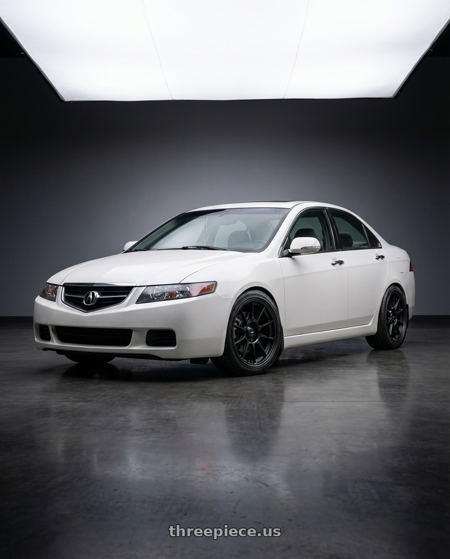 2005 Acura tsx with Konig Dekagram 5x114.3 17x9+40 Semi-Matte Black wheels