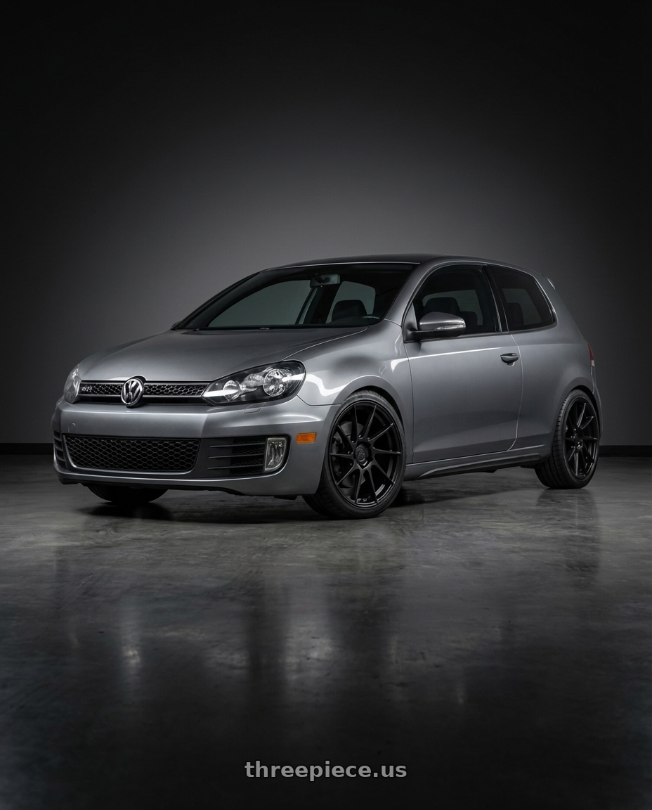 2013 Volkswagen GTI MK6 with Aodhan AH09 5x112 18x8.5 +35 Matte Black wheels