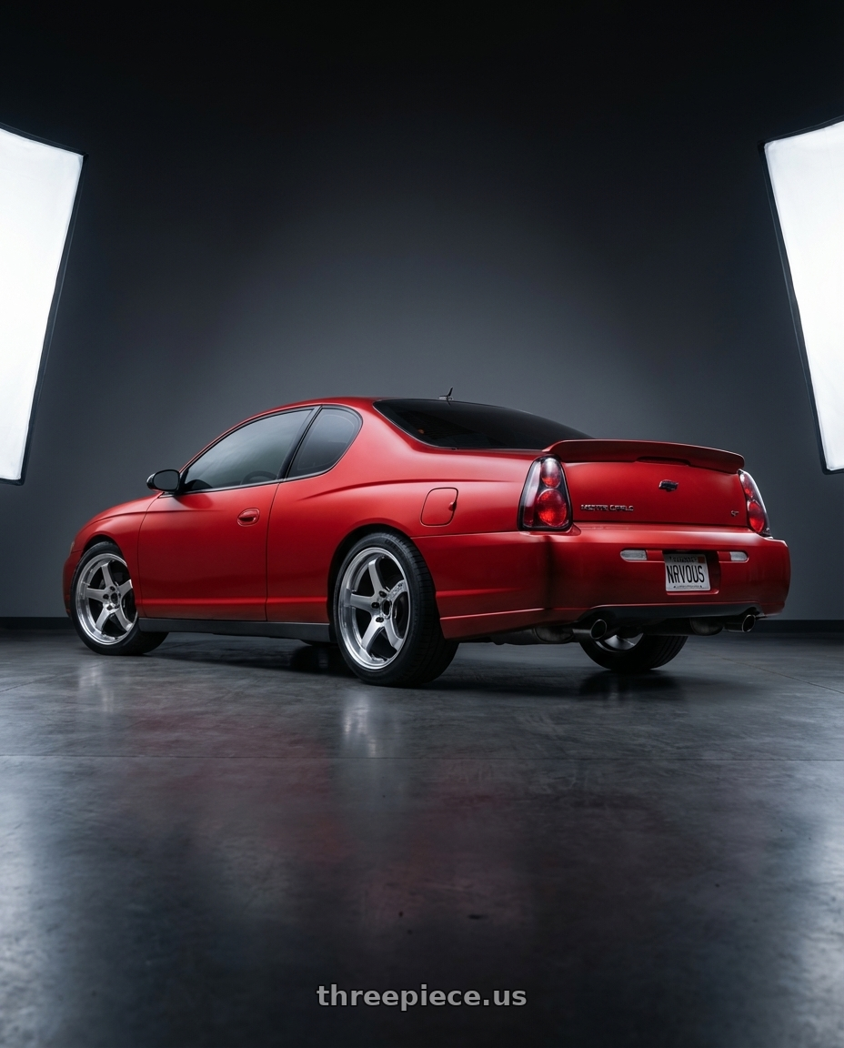 2006 Monte Carlo LT with Advan Racing GT BEYOND-R 5x114.3 18x8.5 +45 MACHINING & DIAMOND CUTTING wheels rear three quarter view square tires