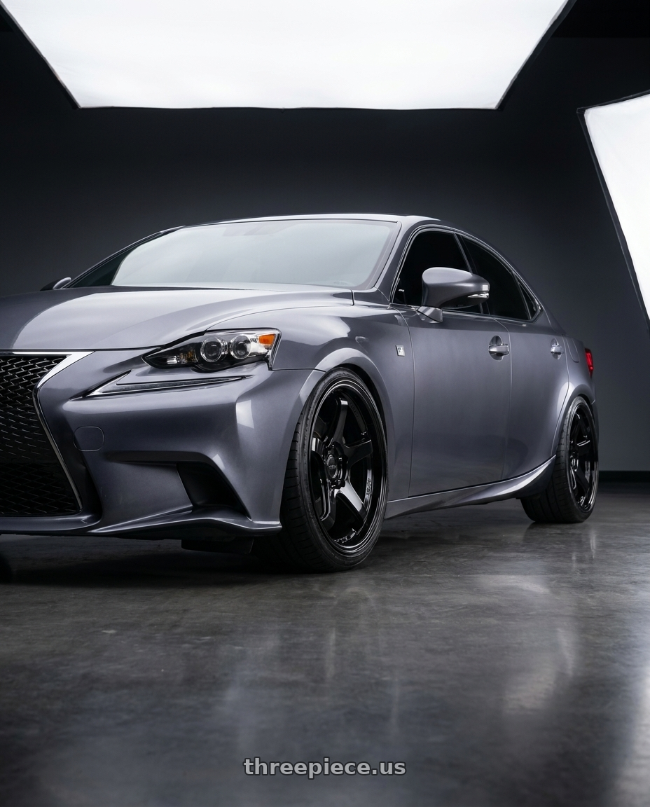 2017 Lexus IS200T F-Sport nebula with KATANA RACING HR05 5x114.3 18x9.5 +38 Gloss Black wheels