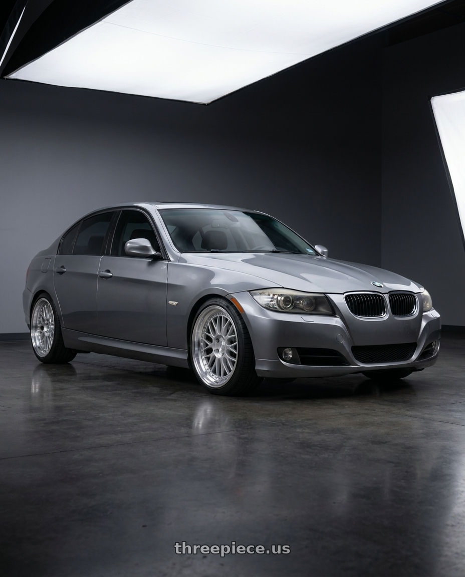 2011 bmw 328xi with ESR Wheels SR SERIES SR01 5x120 18x9.5 +35 Hyper Silver wheels