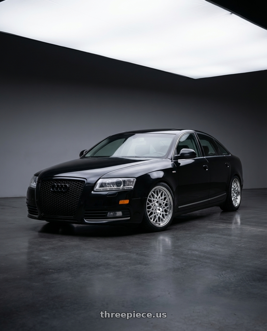 2010 audi a6 c6.5 prestige  with Work Seeker Cx 4x100 16x6.5+22 L Disk Matte Silver Polish wheels