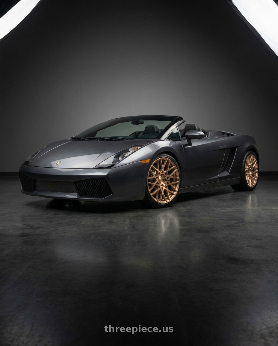 2007 Lamborghini gallardo with Rohana RFX11 5x112 19x8.5+35 Brushed Bronze wheels