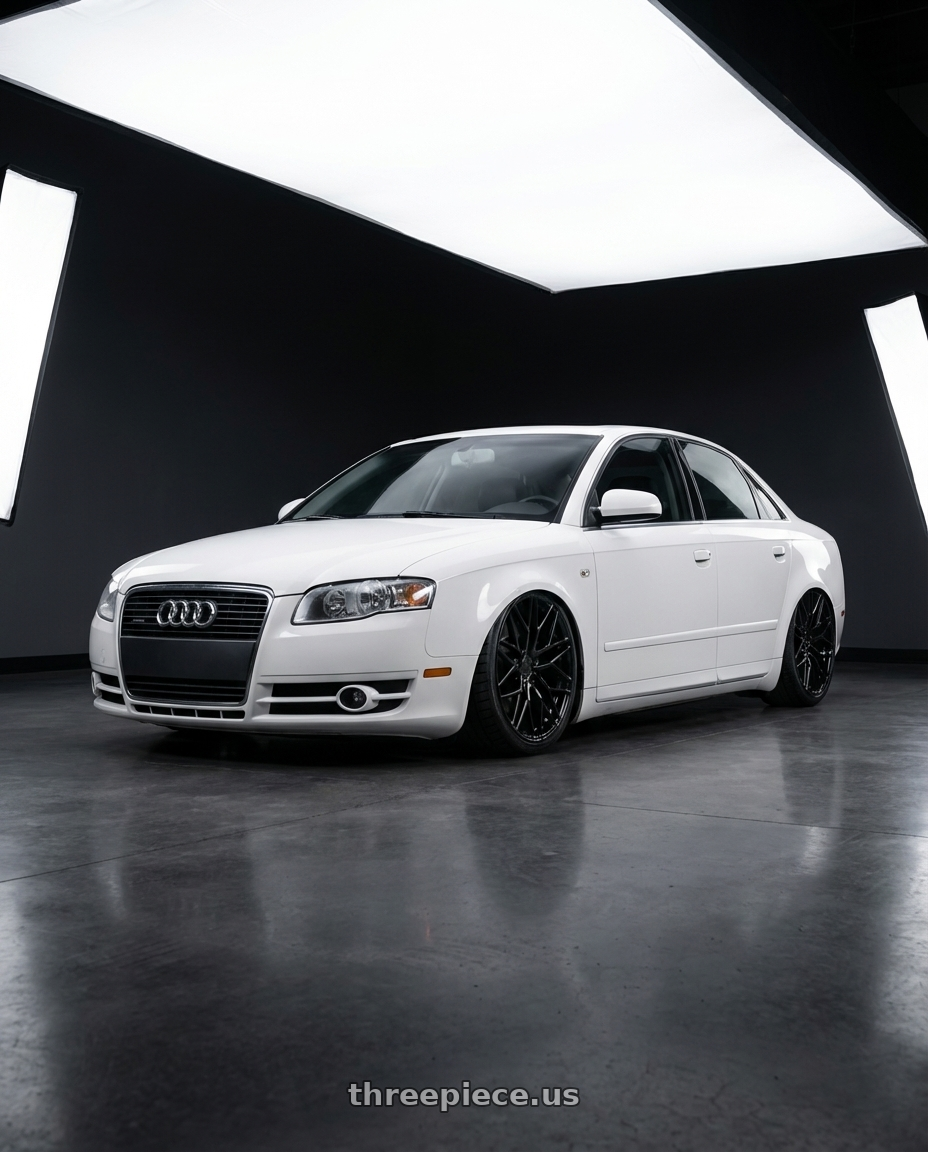 2010 Audi A4 B7 with Avant Garde Wheels M520R 5X112 19x8.5 +35 Gloss Black wheels