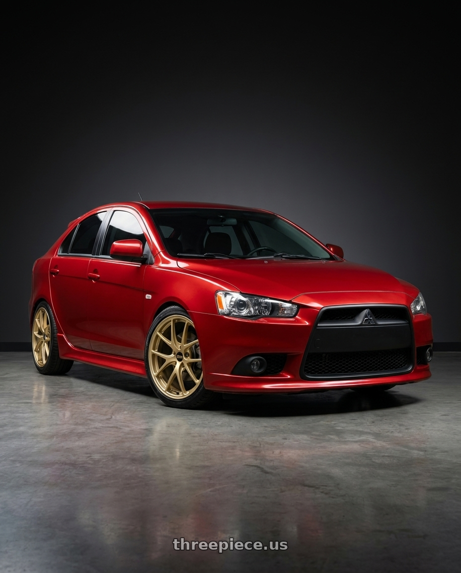 2014 lancer sportback  with BBS RI-A 5x130 18x8.5+48 Gold wheels