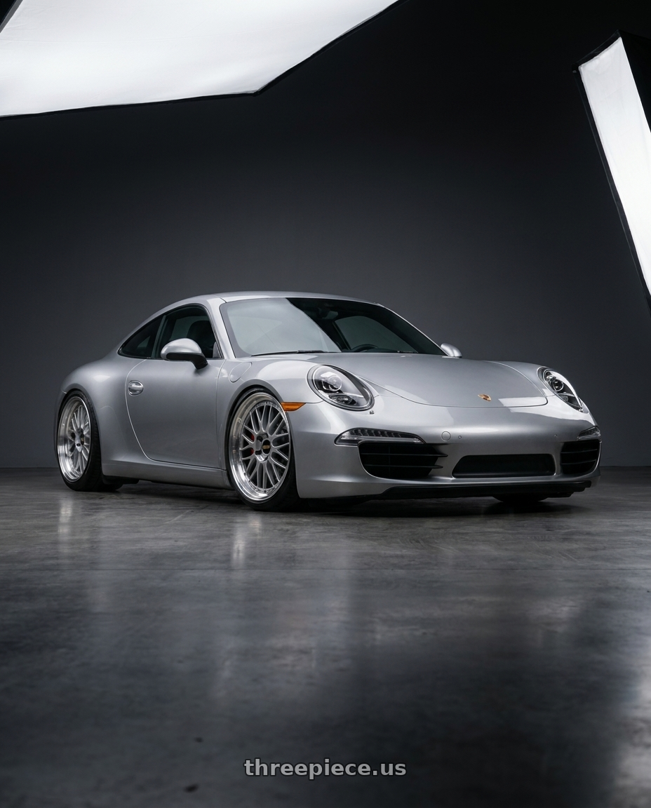 2015 Porsche 911 with BBS LM 5x120 21x10.0+38 Diamond Silver wheels