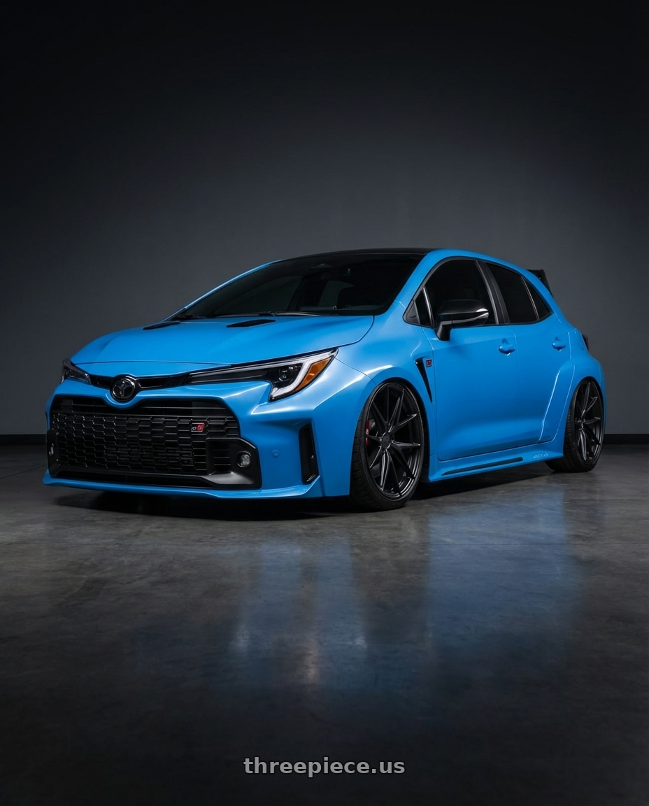 2024 Toyota GR Corolla with Niche 1PC M117 MISANO 5X114.3 18X8 +42 MATTE BLACK wheels