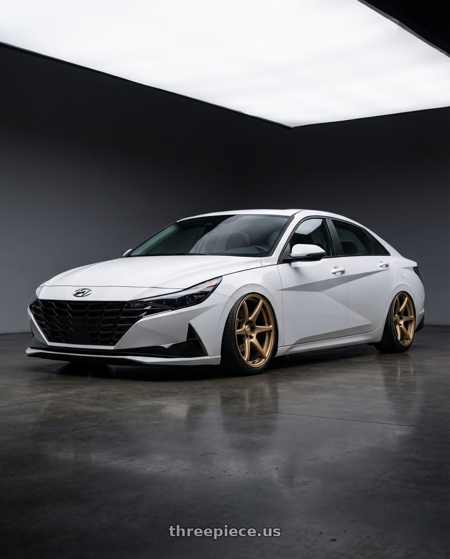 2024 Hyundai Elantra N with Kansei K11B Tandem 5x114.3 19x9.5 12 Bronze wheels