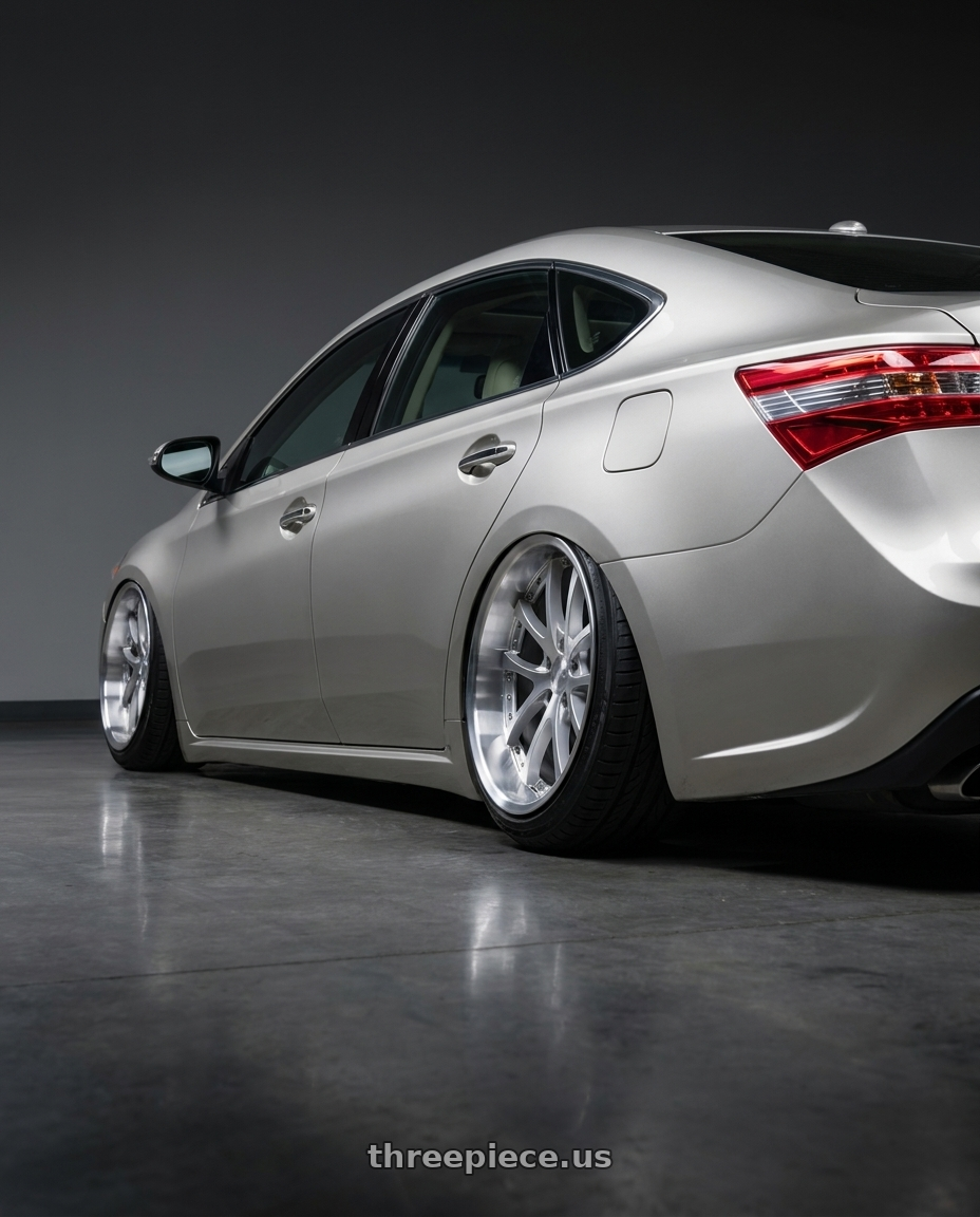 2013 Toyota Avalon with Kansei K15h Astro 5x120 19x95 35 Hyper Silver 19x95 Et35 wheels