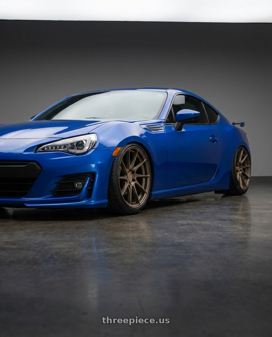 2017 Subaru BRZ with Aodhan AH09 5x100 18x9.5 +35 Matte Bronze wheels