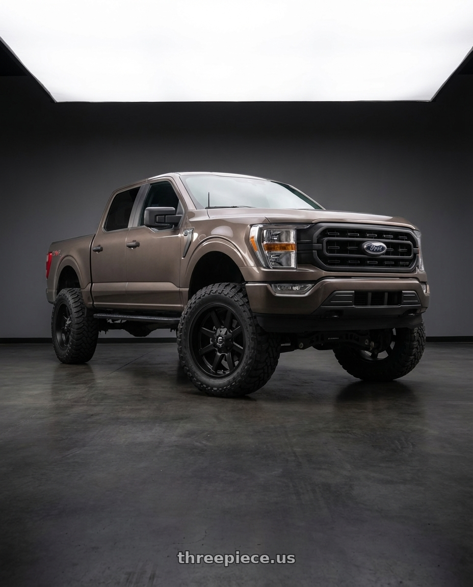 2013 Ford F-150 with Fuel 1PC D436 MAVERICK 6X135/6X139.7 22X9.5 +20 SATIN BLACK wheels