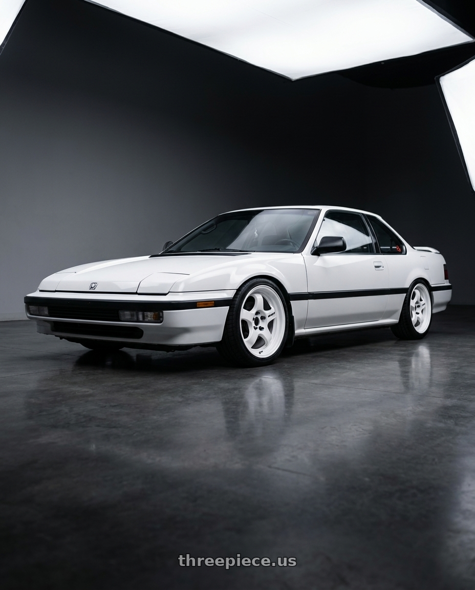 1991 honda prelude with Work Meister S1 2P 4x100 15x7+22 O Disk Black wheels