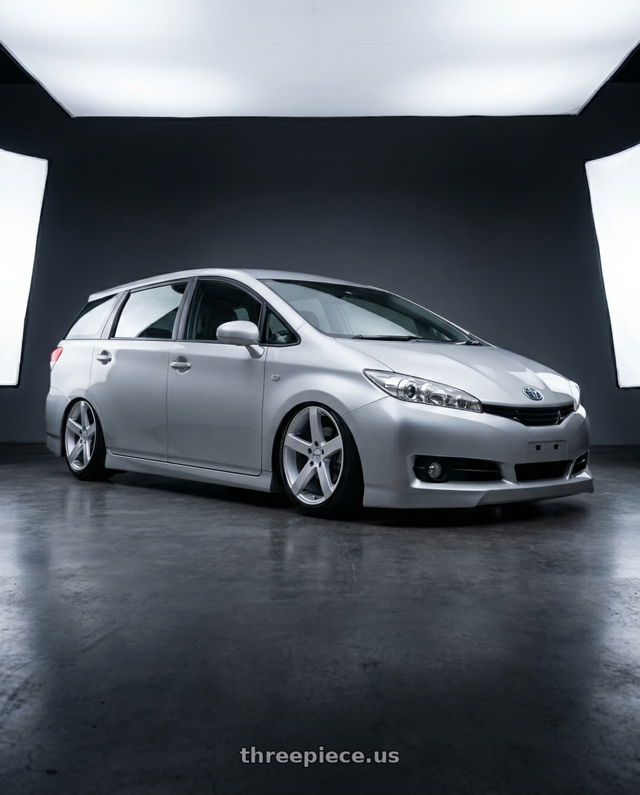 2010 Taiwan toyota wish with Petrol P3B 5X100 15X6.5 +38 GLOSS SILVER wheels