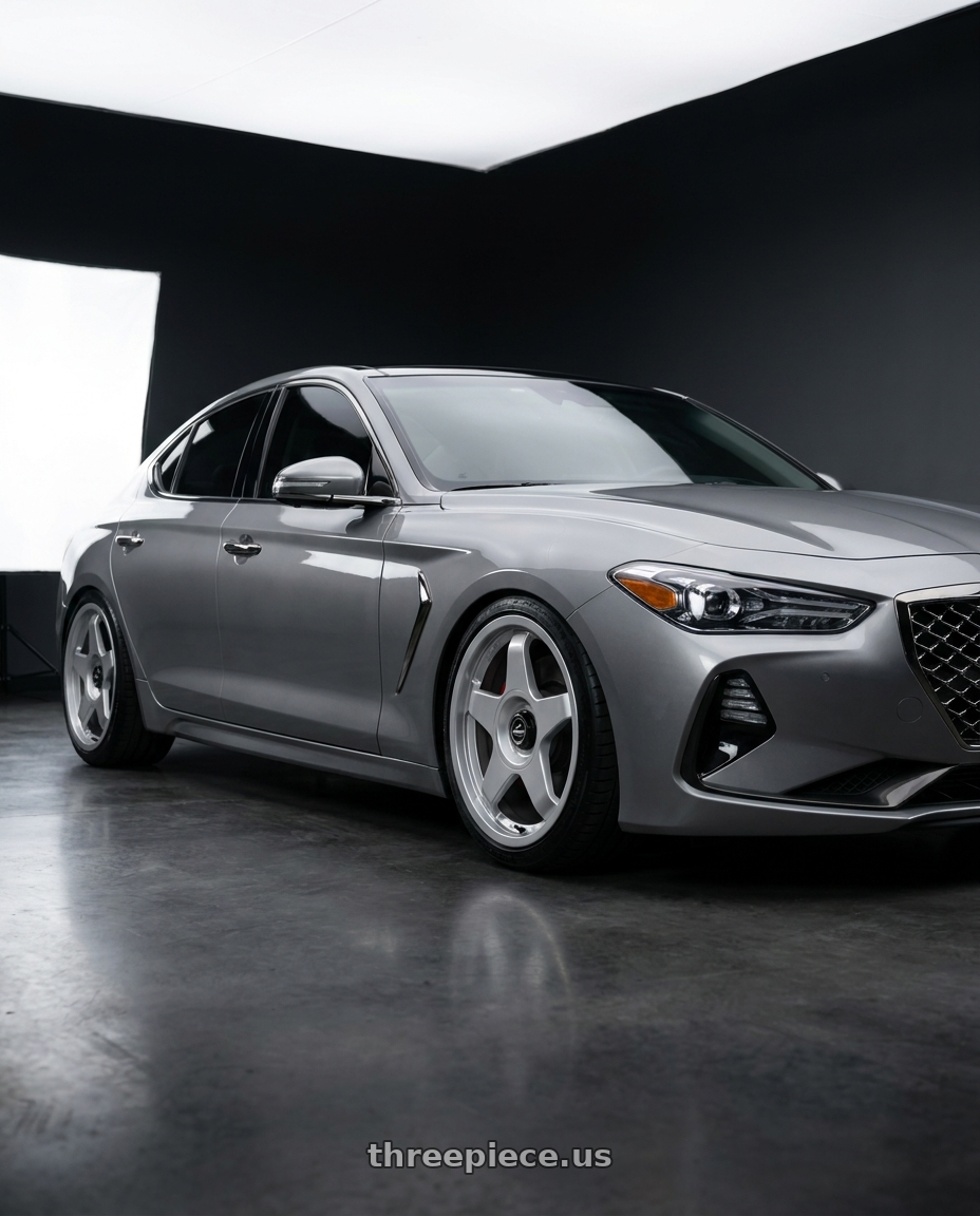 2019 Genesis g70 2 0t with fifteen52 CHICANE 5x108 / 5x112 19x8.5 +45 SPEED SILVER (GLOSS SILVER) wheels