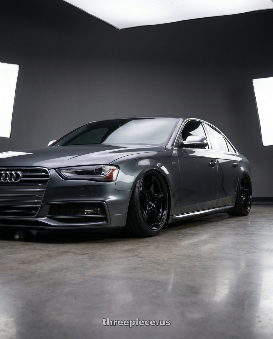 2015 Audi S4 B8.5 with Gram Lights 57CR 5x112 19x10.5+35 Glossy Black wheels