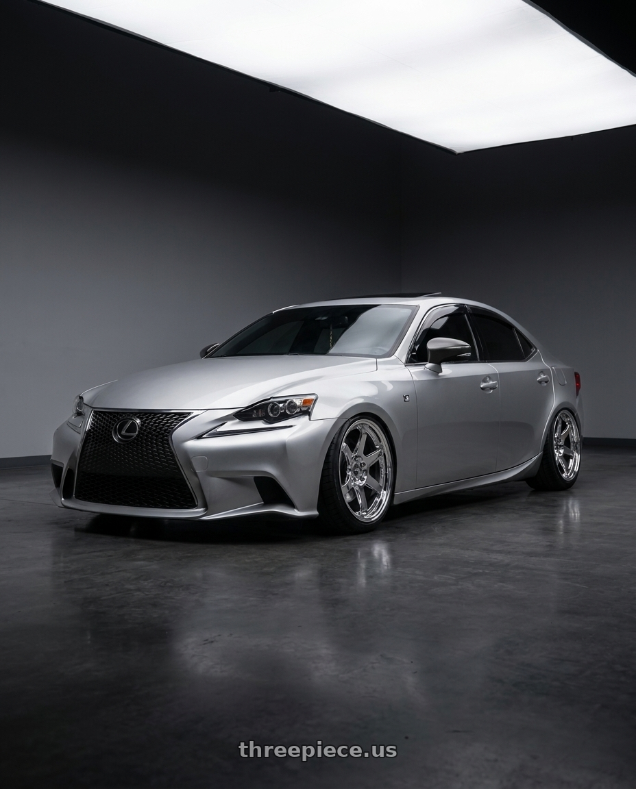 2015 Lexus is350 with ESR Wheels APX6 5x114.3 18x9.5 +35 Vacuum Chrome wheels