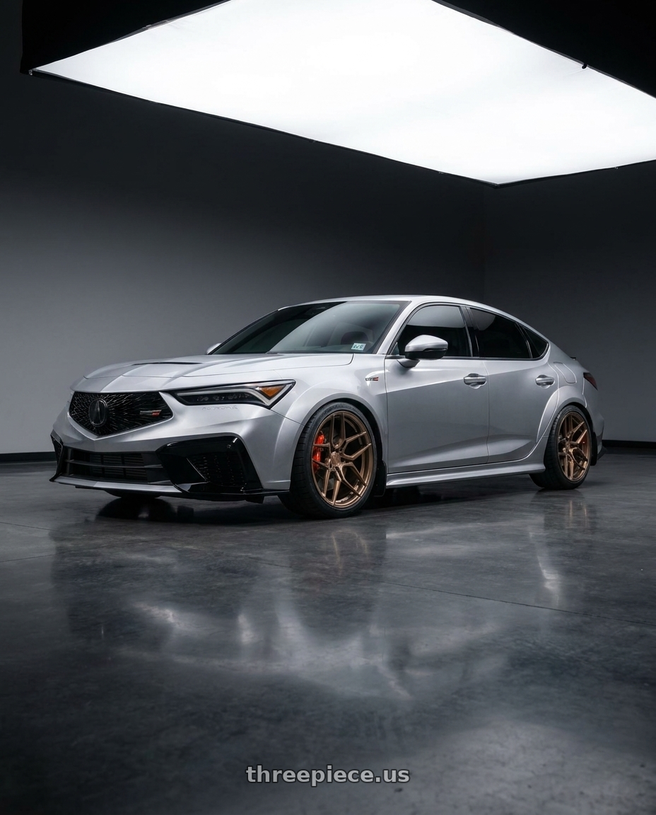 2025 Acura Integra Type s with Rohana RFX11 5x120 19x9.5+53 Brushed Bronze wheels