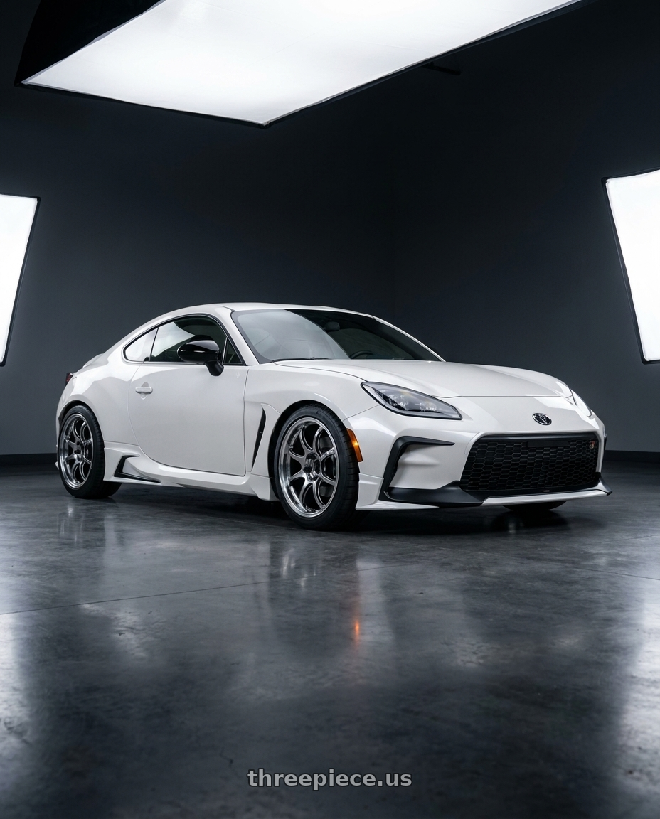 2022 Toyota GR86  with Advan Racing RG-D2 5x100 17x7.5 +38 MACHINING & RACING HYPER BLACK wheels