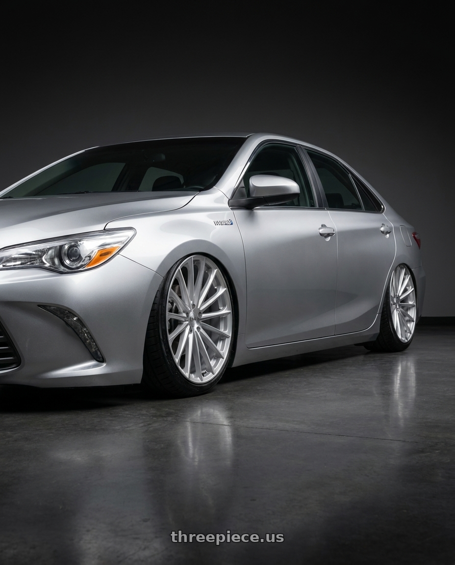 2017 Camry xv55 75 hybrid with OHM PROTON 5X114.3 20X9 +30 SILVER W/ MIRROR FACE wheels