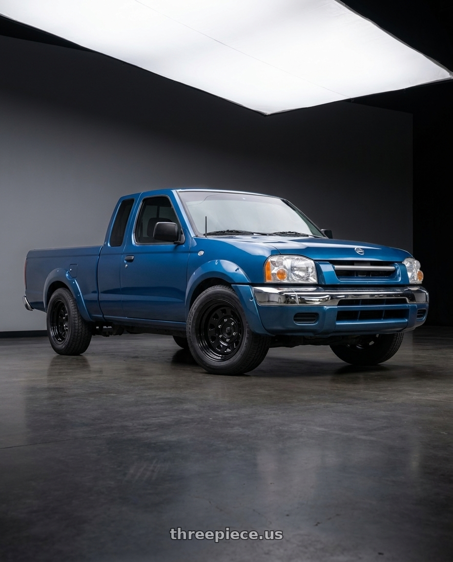 2002 Nissan Frontier with Vision HD 84H 6x139.7 15x7-6 Gloss Black wheels