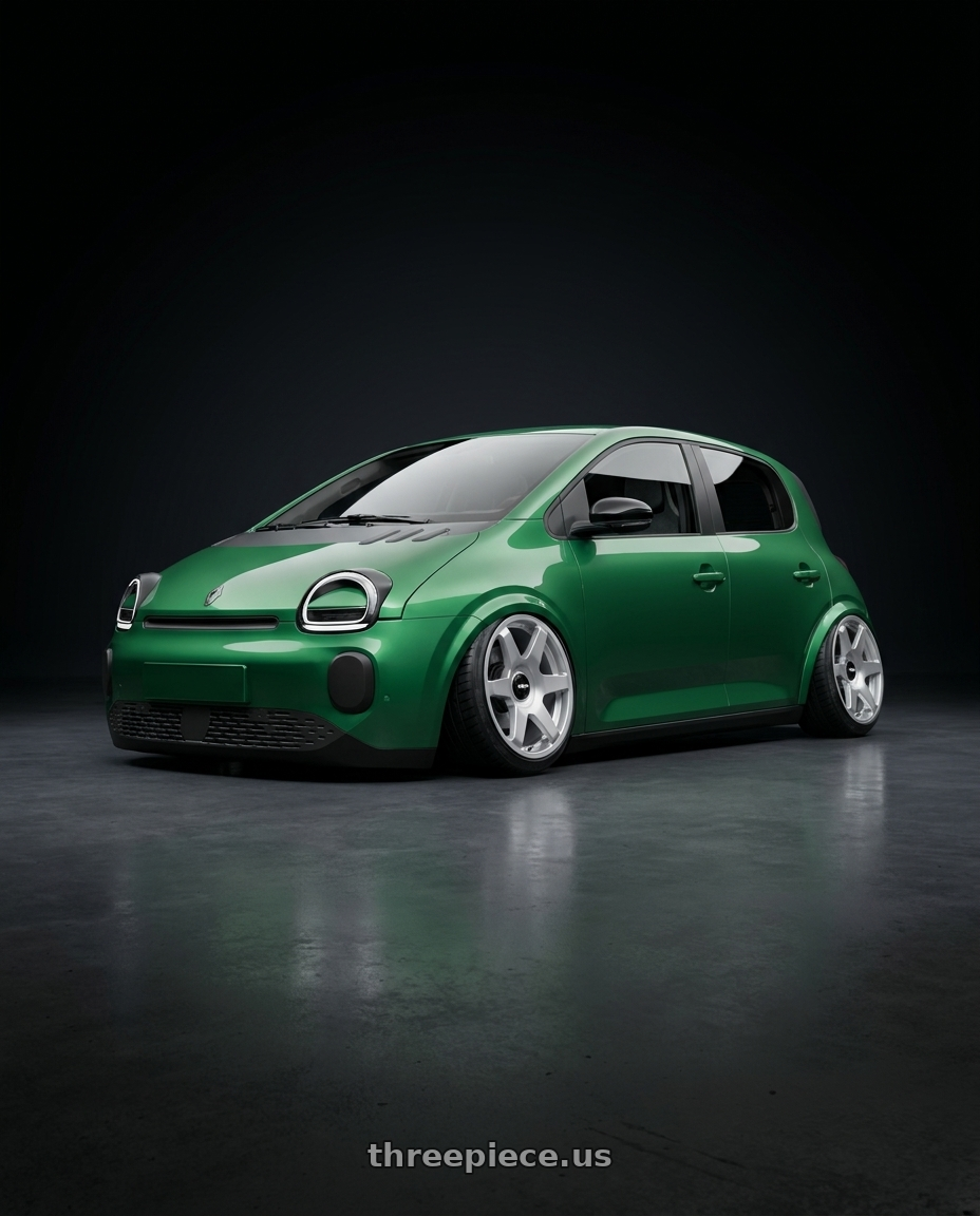 2026 Renault Twingo with Rotiform 1PC R114 SIX BLANK 19X8.5 +35 GLOSS SILVER wheels