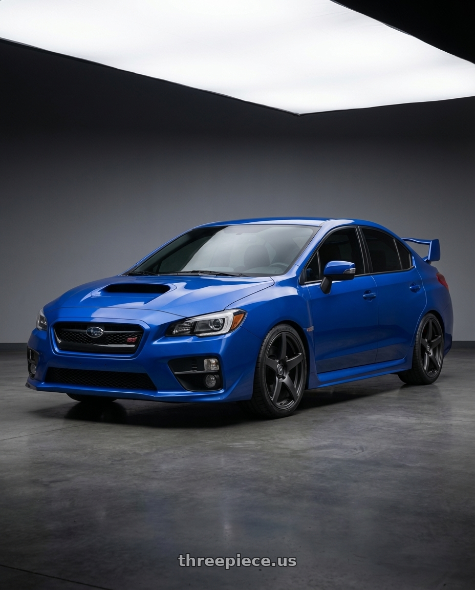 2018 Subaru WRX STI with Forgestar CF5 5x114.3 18x9 +35 Satin Black wheels