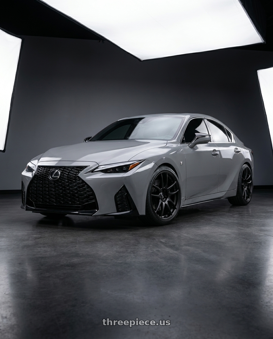 2024 Lexus IS350 with Work Emotion Cr Kiwami 5x114.3 19x8.5 +35 Matte Black wheels