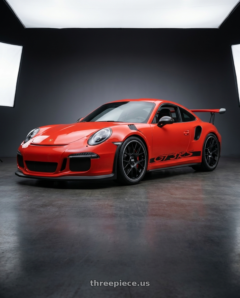 2016 Porsche Gt3RS with BBS CH-R Center Lock 20x12 +44 Satin Black Polished Rim Protector wheels