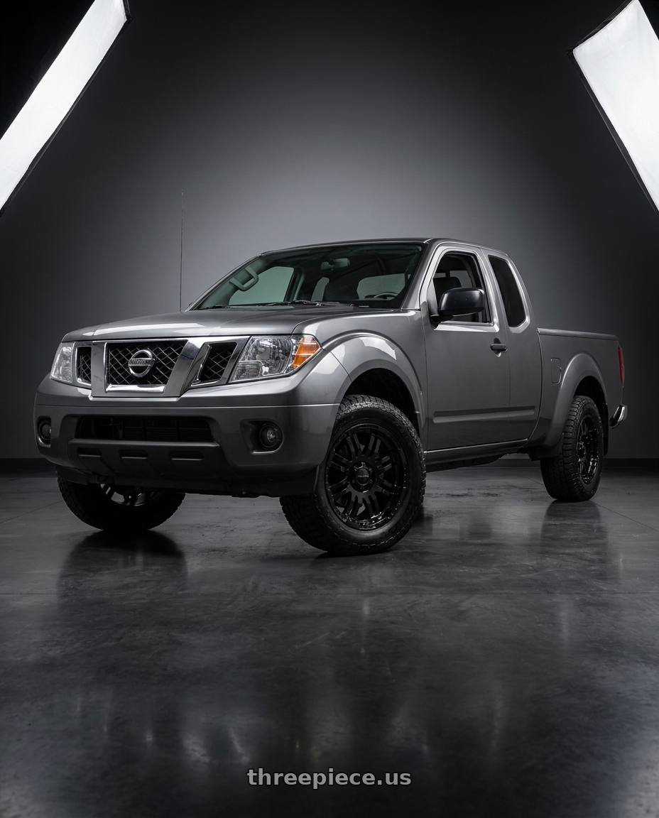 2021 Nissan Frontier SV with Vision Off-Road 375 Warrior 6x114.3 16x8+12 Gloss Black wheels