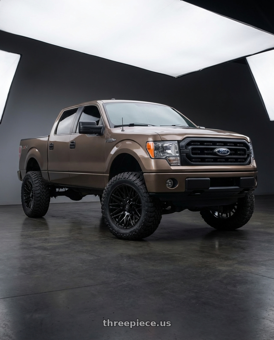 2013 Ford F-150 with Gear Off Road 770B 6X135/6x139.7 22x12 -44 GLOSS BLACK wheels